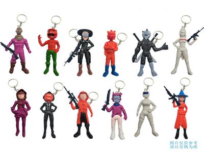 3.5 inch fortress night 6th quarter with accessories + keychain / 12 bags