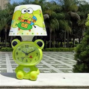 Frog clock table lamp