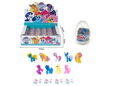 High-grade plastic horse 10 and crystal plastic horse 10 with horse sticker display box 20PC