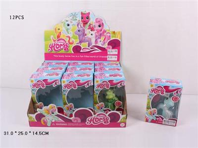 High-grade silicone small horse doll 12PCS