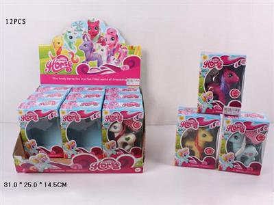 High-grade silicone small horse doll 12PCS