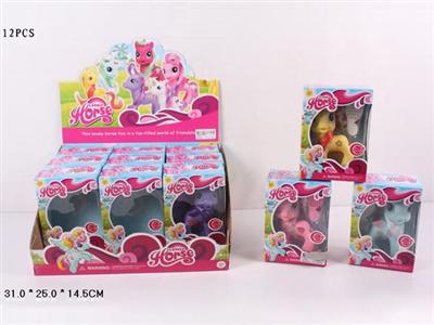 High-grade silicone small horse doll 12PCS