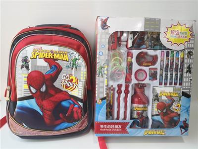 Schoolbag stationery set Spiderman