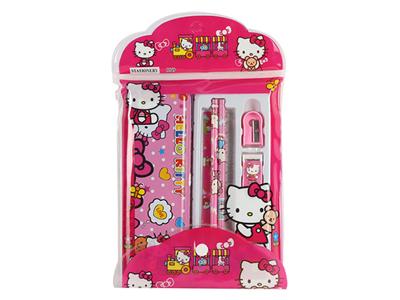 Stationery set, each with PVC bags, 12 one-piece bags (HELLOKITTY)