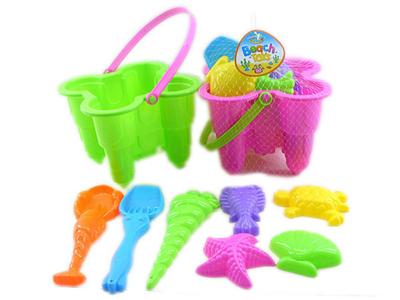 224 flower-shaped castle bucket combination 1 (8 pieces)