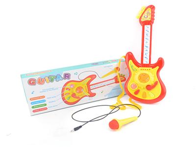 Light music with microphone guitar