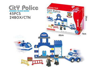 Large particle police station 45PCS