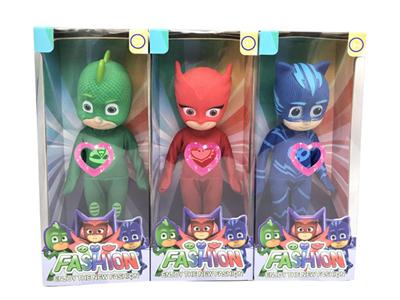 18 inch silicone body pajamas little hero with theme song light music