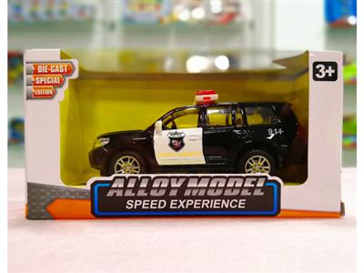 1:32 Toyota Prado American police car version of the alloy car (double door lighting music)