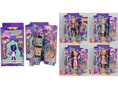 9.5-inch hairdressing princess (4 mixed)