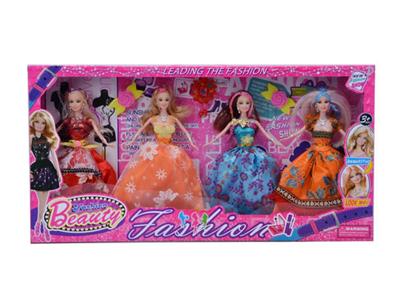 11.5-inch real four beautiful women's wedding Barbie with accessories