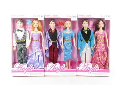 11.5 inch evening wear real Barbie with gentleman 11.5 inch empty male god Barbie couple 3 mixed