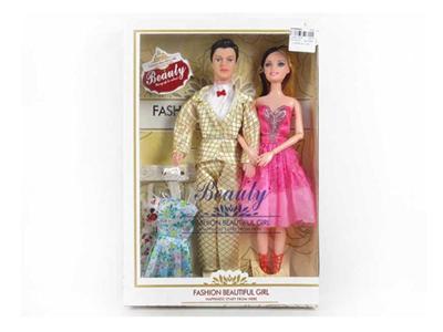 11.5-inch real 12-joint fashion couple Barbie with clothes