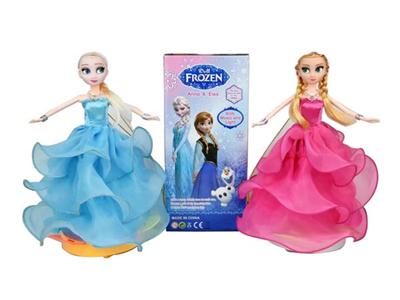 11.5 inch body with light with music ice snow lanterns rotating Barbie 2 mixed