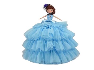 High-end 16 inch 3D eyes large wedding dress tail skirt real umbrella Barbie