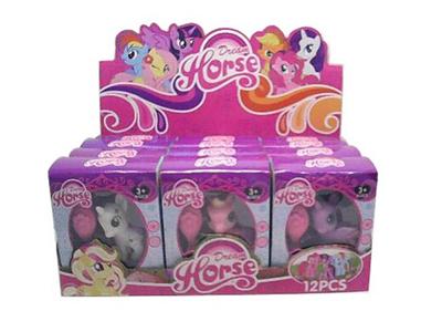 12 cute pony with horse comb plus inner plastic cover 3 mixed 12pc