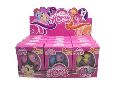 12 cute expressions pony with horse comb plus inner plastic cover 3 mixed 12pc