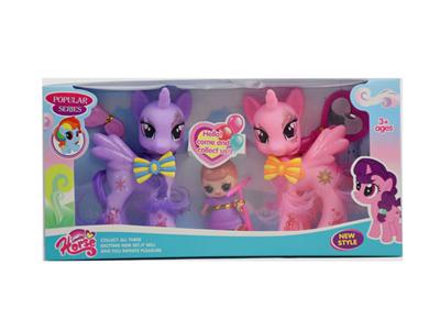 2 Elf Horses with Surprise Window Box