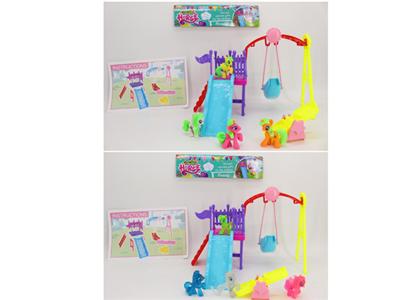 Pony Paradise Set / 2 Mixed (with 4 Mago)