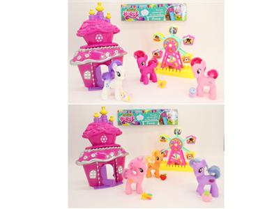 Ferris wheel set / 2 mixed (with castle + 3 Ma Bao + 3 rings)