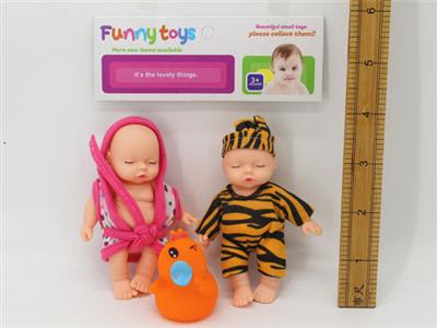 2 loaded 5-inch expression dolls and bottles, called ducks