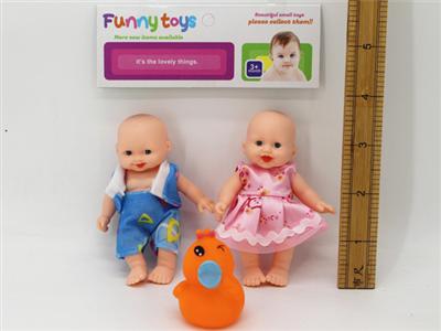 2 loaded 5-inch expression dolls and bottles, called ducks