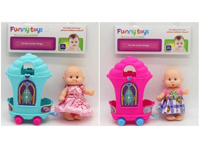 5-inch expression doll and ice cream car / 2 mixed