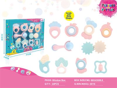 Fruit and vegetable teeth biting rattle (10 packs)