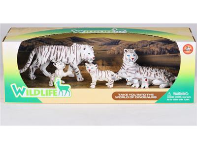 Wild Animal Set (White Tiger Family, 7 in total)