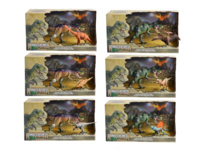 Walking Tyrannosaurus + Small Dinosaur Set (6 mixed)