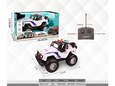 1:14 remote control off-road jeep police car manual door