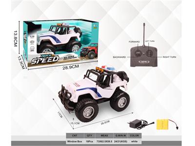 1:14 remote control off-road jeep police car manual door