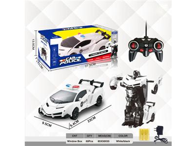 1:16 remote control one-button deformation simulation car (police car)