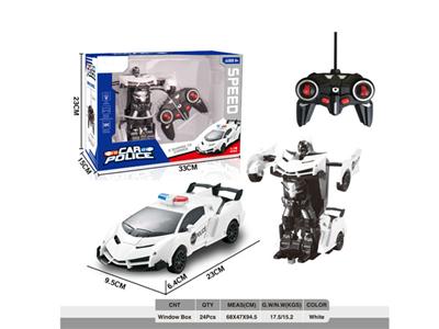 1:16 remote control one-button deformation simulation car (police car)