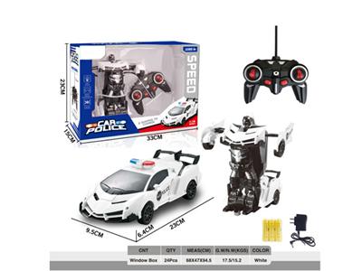 1:16 remote control one-button deformation simulation car (police car)