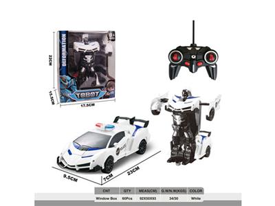 1:16 remote control one-button deformation simulation car (police car) tobao