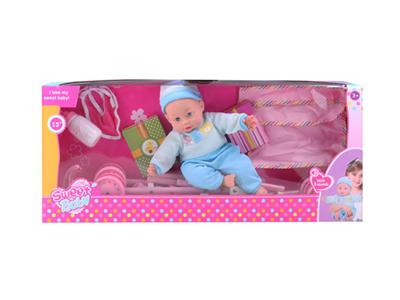 13 inch cotton body with cart. School bag. With accessories