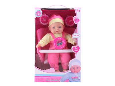 13 inch cotton doll with bicycle, with IC