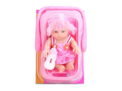 9 inch full basket doll with pacifier