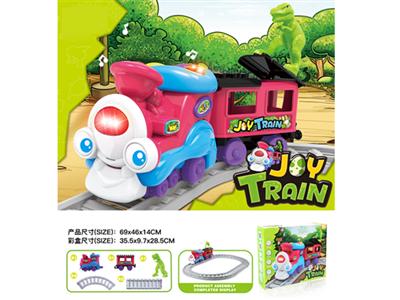 Dinosaur building block rail car