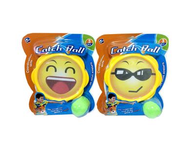 Sticky racquet, two mixed (smiley faces)