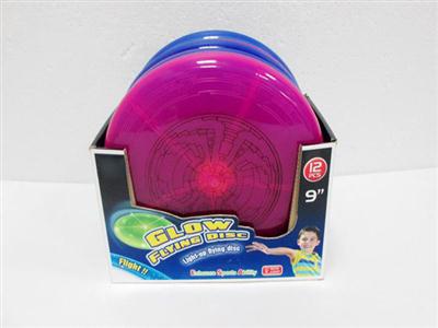 9-inch transparent Frisbee with light three colors (12 one display box)