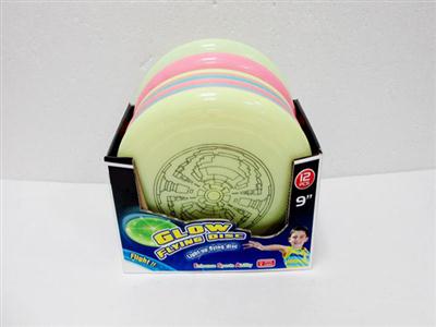 9 inch luminous frisbee with lights three colors (12 one display box)