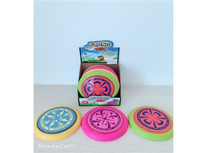 Package 7 inch Frisbee, yellow green rose red, 12 one display box