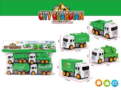 4 packs / sanitation truck (card holder)