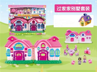 豪华别墅配公仔家具,(四灯七彩,音乐)
