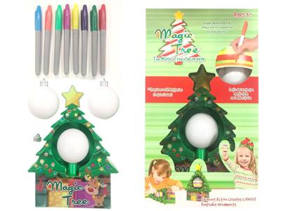 DIY painted Christmas tree balls (with 8 colored markers)