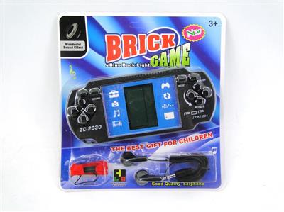 PSP blue screen game machine with earplugs with rope 