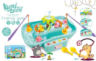 20PCS Mini Rotating Duck Game Set (electric two-color light music, no electricity, three 1.5V AA)
