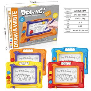 Black and white writing board (yellow blue orange red 4 colors)
